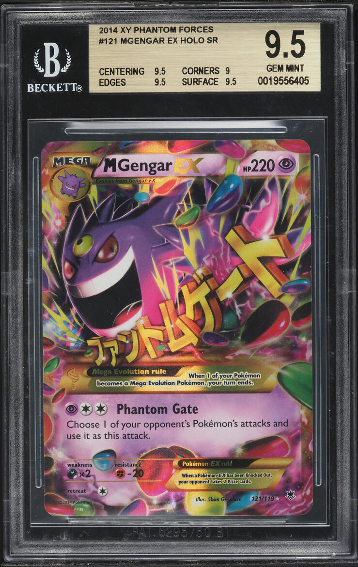 2014 Pokemon XY Phantom Forces Holo M Gengar EX #121 BGS 9.5 GEM MINT