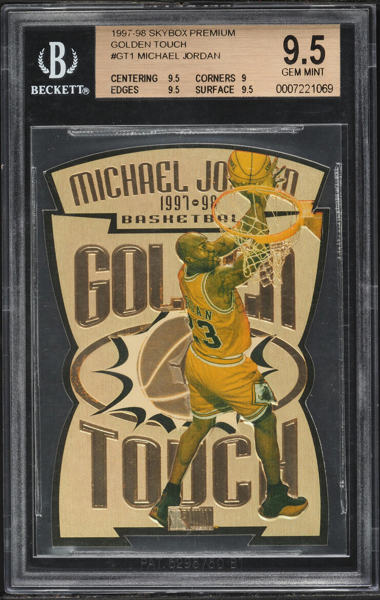 その他 1997 Skybox Premium Golden Touch die-cut 1997 Skybox Premium Golden Touch Die-Cut Michael Jordan #GT1 BGS