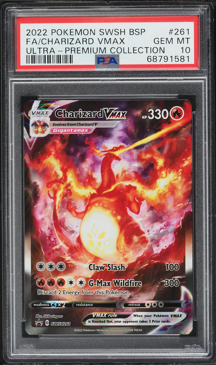 2022 Pokemon SWSH Promo Ultra Premium Full Art Charizard VMAX #SWSH261 PSA 10 GEM MINT