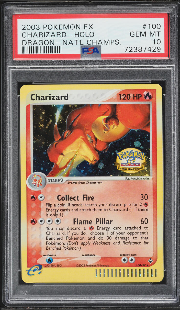 2003 Charizard National リザードン プロモ PSA 7 2003 Pokemon EX Dragon National Championships Holo Charizard #100
