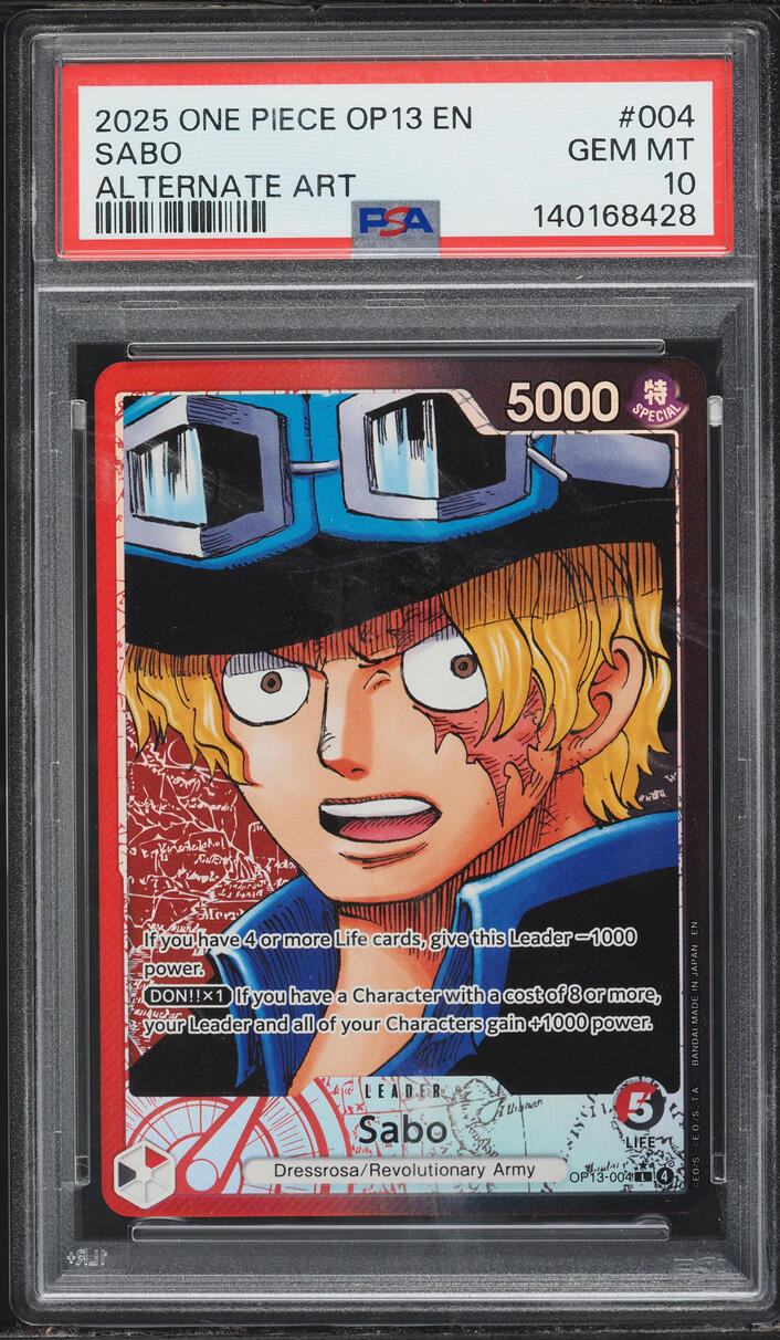 2025 One Piece Carrying On His Will Alt Art Sabo #004 PSA 10 GEM