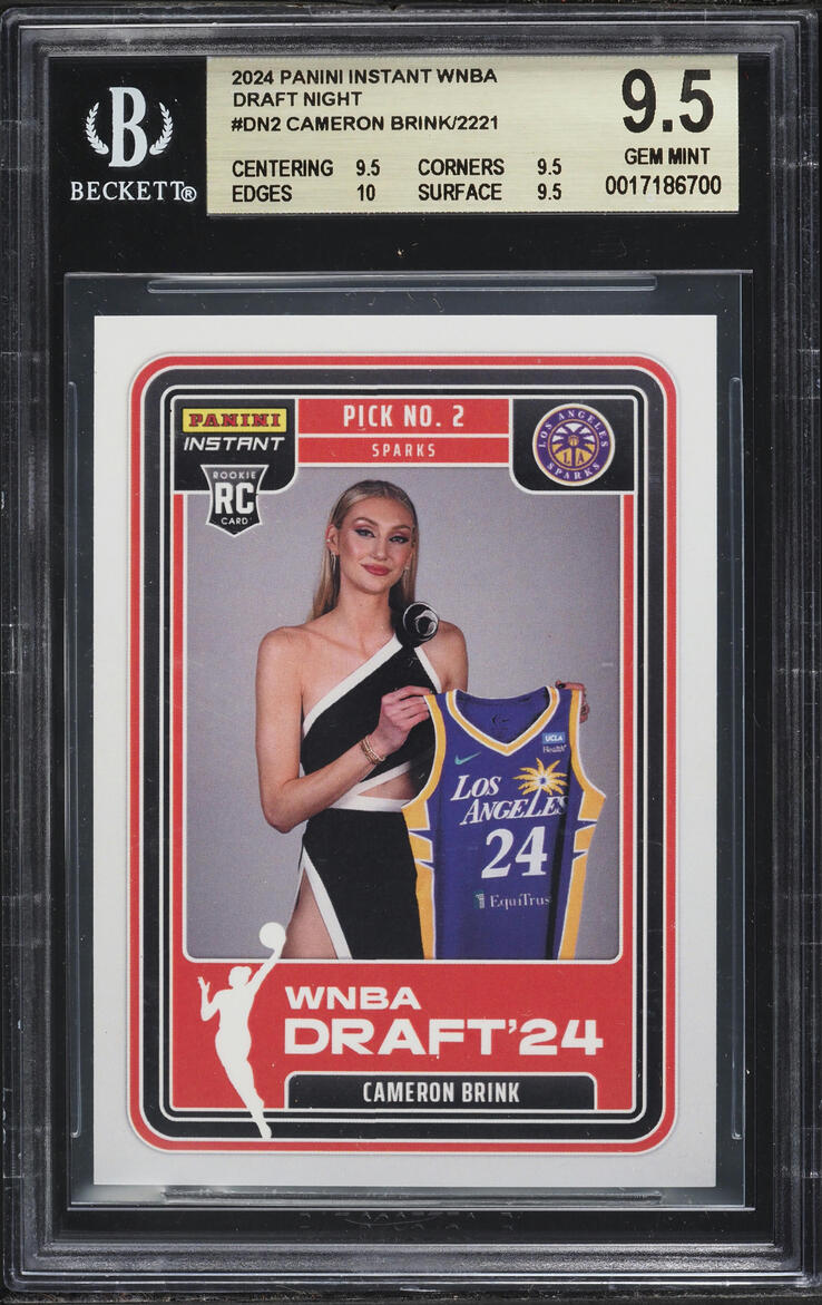 2024 Panini Instant WNBA Draft Night Cameron Brink ROOKIE /2221 #DN2 BGS 9.5 GEM MINT