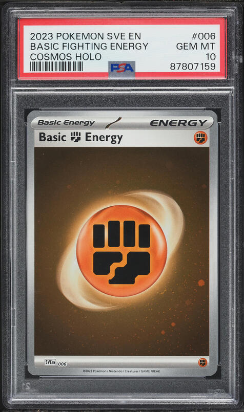 2023 Pokemon Scarlet & Violet Promo Cosmos Holo Basic Fighting Energy #6 PSA 10 GEM MINT