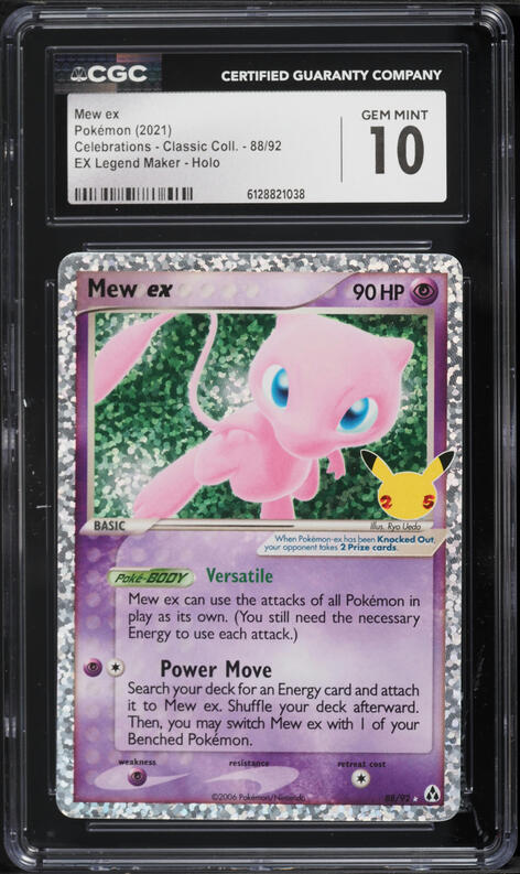 2021 Pokemon Japanese 25th Anniversary Promo Holo Mew ex #14 PSA