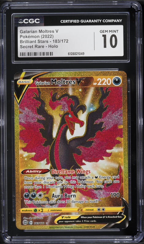 galarian moltres v pokemon card Pokmon Galarian Moltres V Gold Card - HP 880