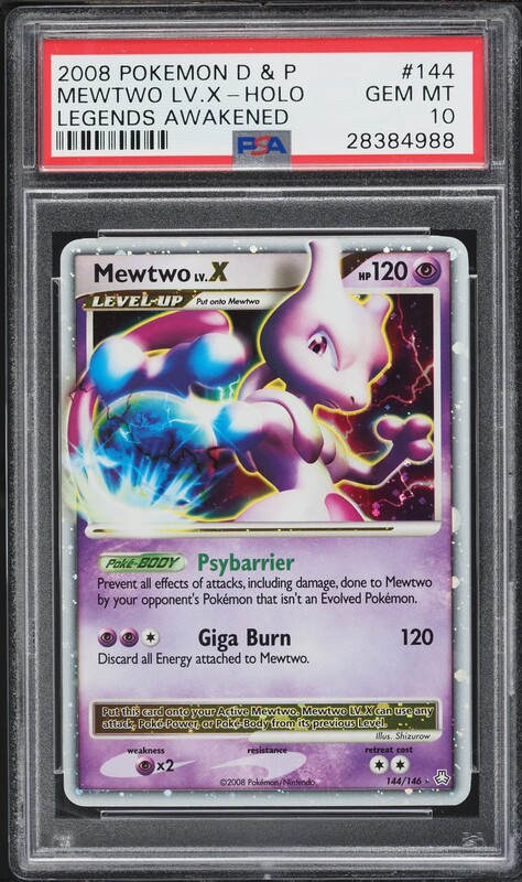 2008 Pokemon Diamond & Pearl Legends Awakened Holo Mewtwo LV.X