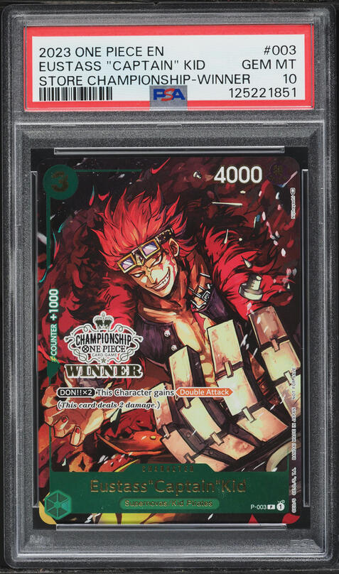 2023 One Piece Tournament Promo Eustass Captain Kid #ST02-013 CGC