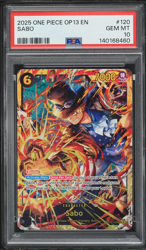 2025 One Piece Carrying On His Will Sabo #120 PSA 10 GEM MINT on
