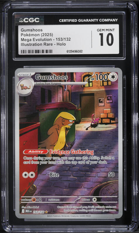 2025 Pokemon Mega Evolution IR Gumshoos #153 CGC 10 GEM MINT