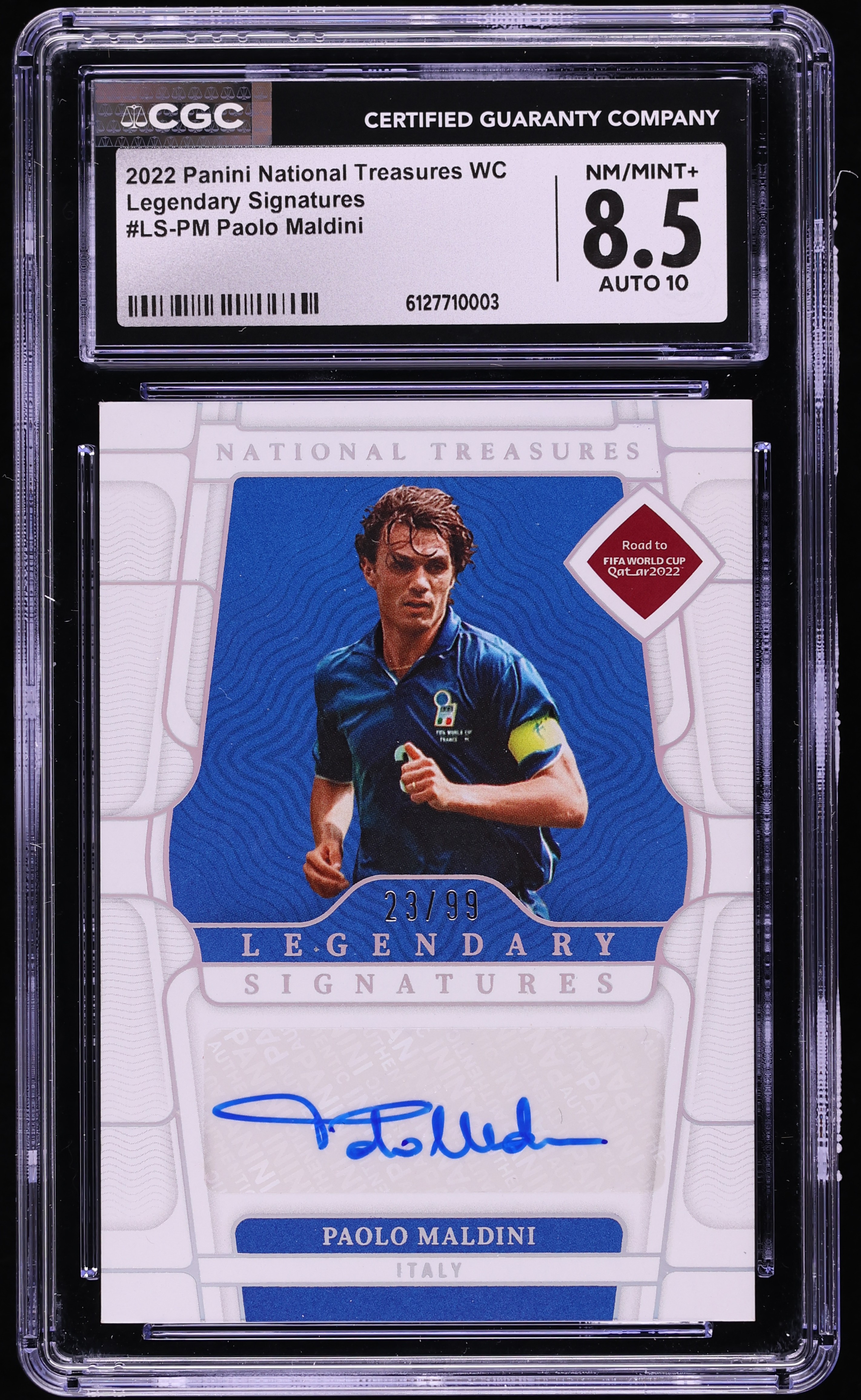 2022 National Treasures FIFA World Cup Legendary Paolo Maldini