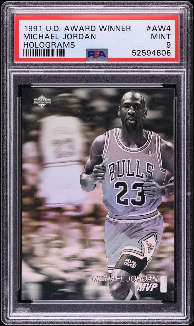 michael jordan holographic card value Michael Jordan 92-93 Hologram SCORING Rare NBA Basketball Card insert Mint BV$$