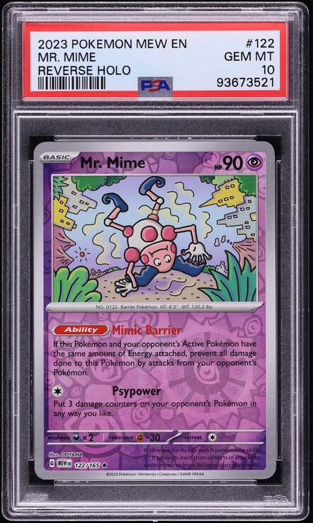 1997 Pokemon Japanese Jungle Holo Mr. Mime #122 CGC 9.5 MINT+ on