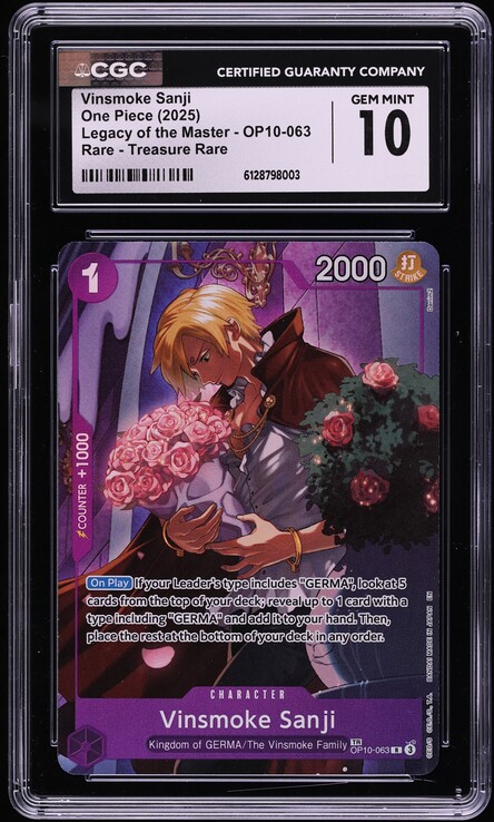 2025 One Piece Legacy Of The Master Treasure Rare Vinsmoke Sanji