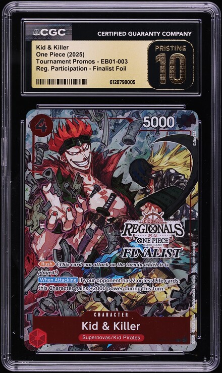 2024 One Piece Japanese Promos V Jump Kid & Killer #EB01-003 PSA