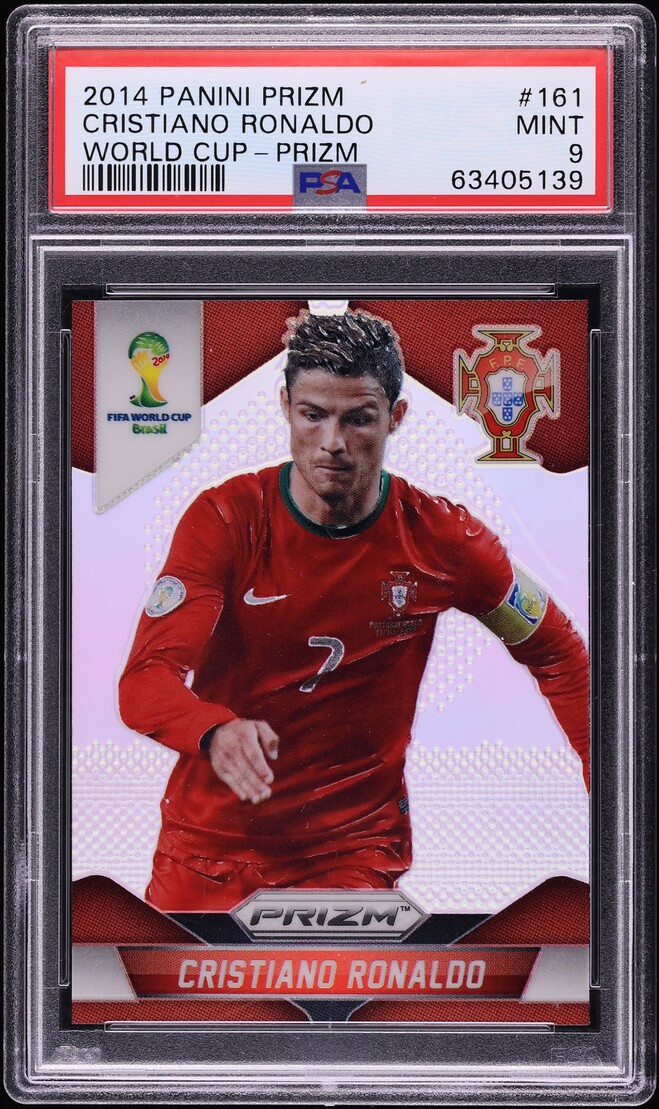 2014 Panini Prizm World Cup Silver Cristiano Ronaldo #161 PSA 9 MINT
