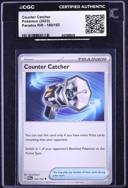 2023 Pokemon Scarlet & Violet Paradox Rift Counter Catcher #160 CGC AUTH