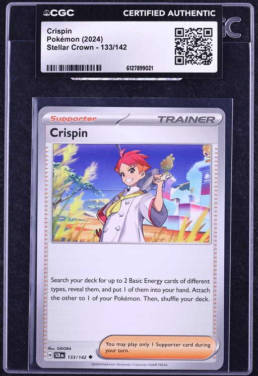 2024 Pokemon Scarlet & Violet Stellar Crown Crispin #133 CGC AUTH