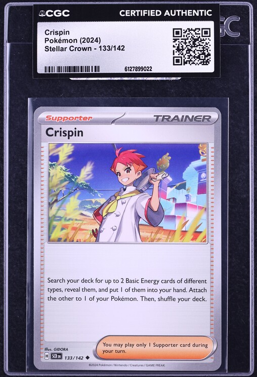 2024 Pokemon Scarlet & Violet Stellar Crown Crispin #133 CGC AUTH