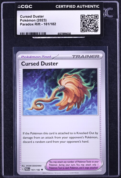 2023 Pokemon Scarlet & Violet Paradox Rift Cursed Duster #161 CGC AUTH