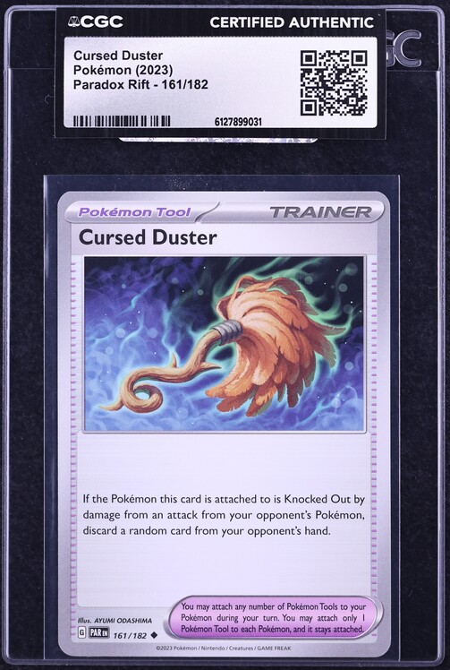 2023 Pokemon Scarlet & Violet Paradox Rift Cursed Duster #161 CGC AUTH