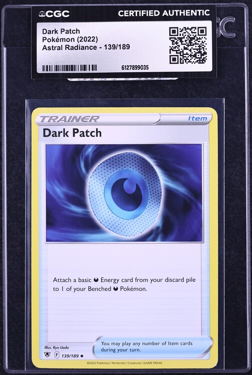 2022 Pokemon Sword & Shield Astral Radiance Dark Patch #139 CGC AUTH