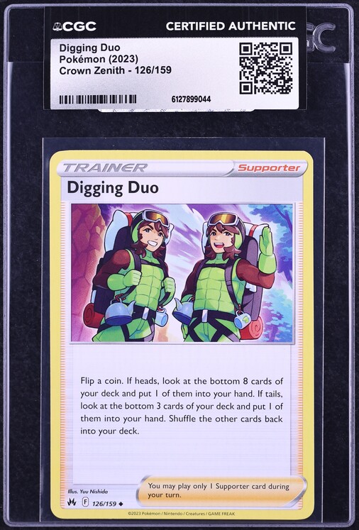 2023 Pokemon Sword & Shield Crown Zenith Digging Duo #126 CGC AUTH