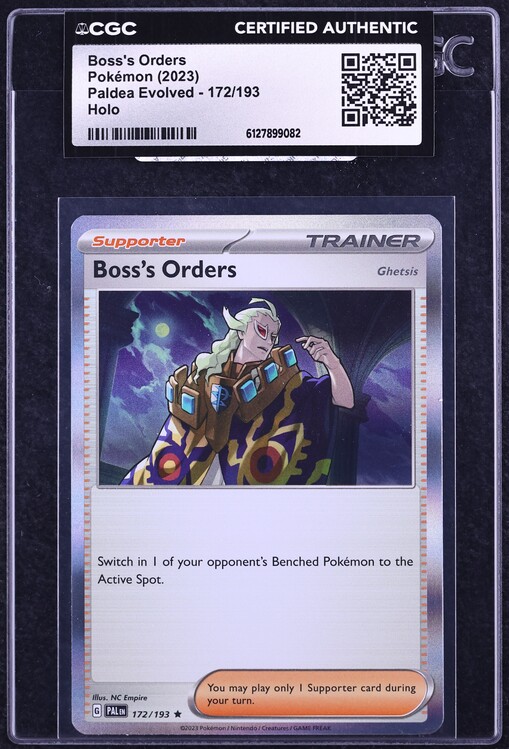 2023 Pokemon Scarlet & Violet Paldea Evolved Holo Boss's Orders #172 CGC AUTH