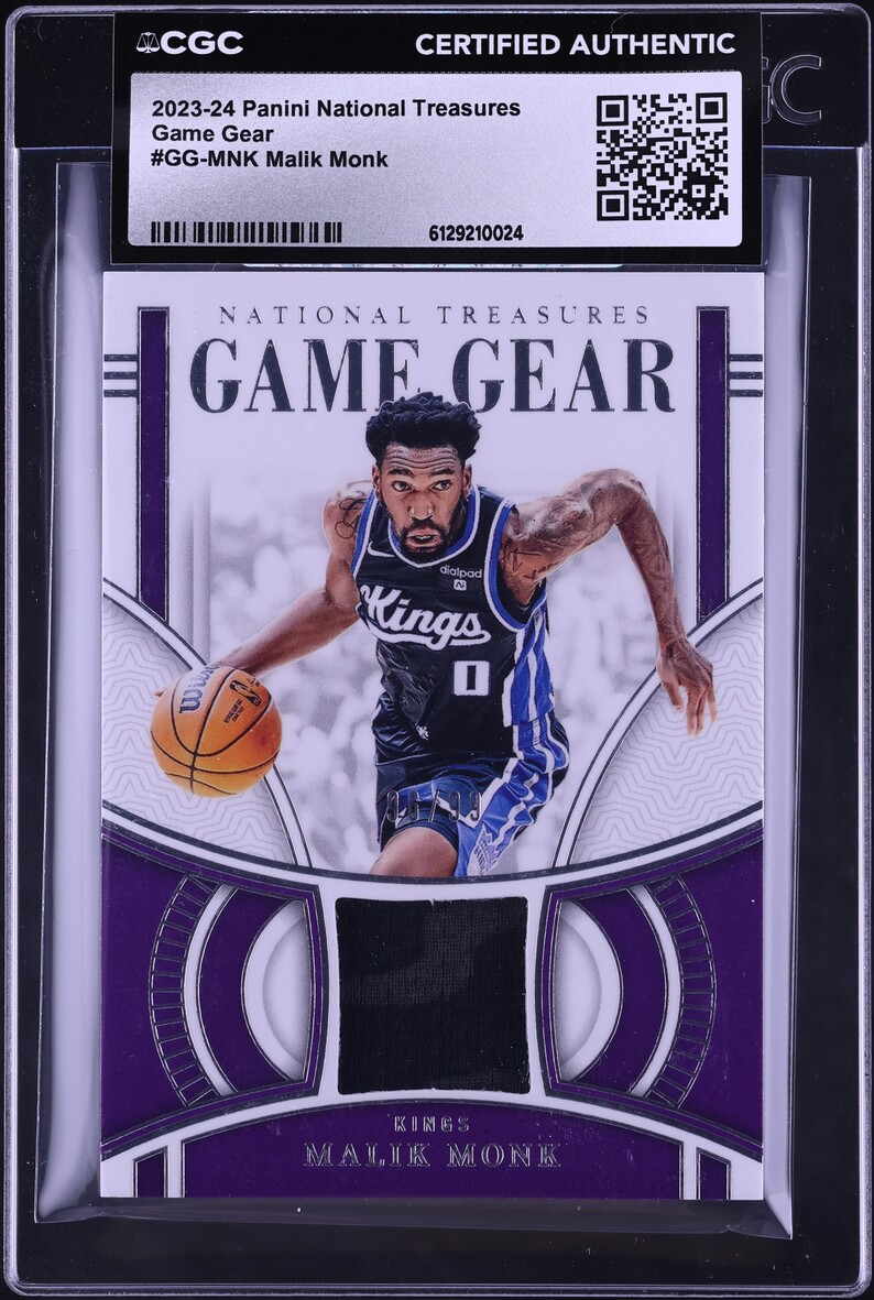 2023 National Treasures Game Gear Malik Monk PATCH #GG-MNK CGC AUTH