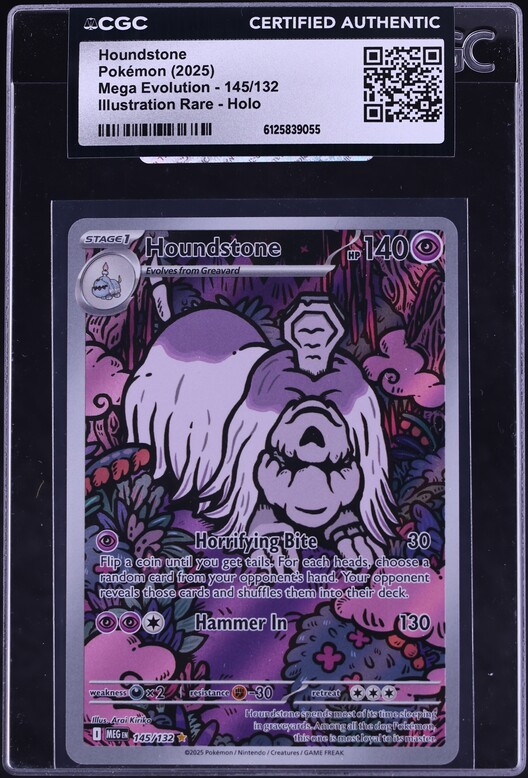 houndstone pokemon card value - 106/198 - Trick or Trade 2023 - Holo Foil the trusted official grading guarantees its condition Houndstone HP 140 Two Fourocious
