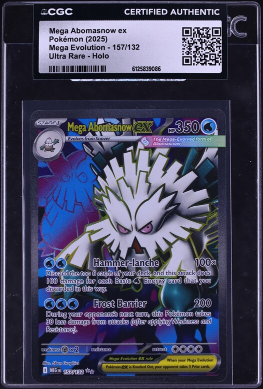 pokemon mega abomasnow ex card M1S] 076/063〈SR〉 No Size. 2025 Pokemon Meg En-mega Evolution