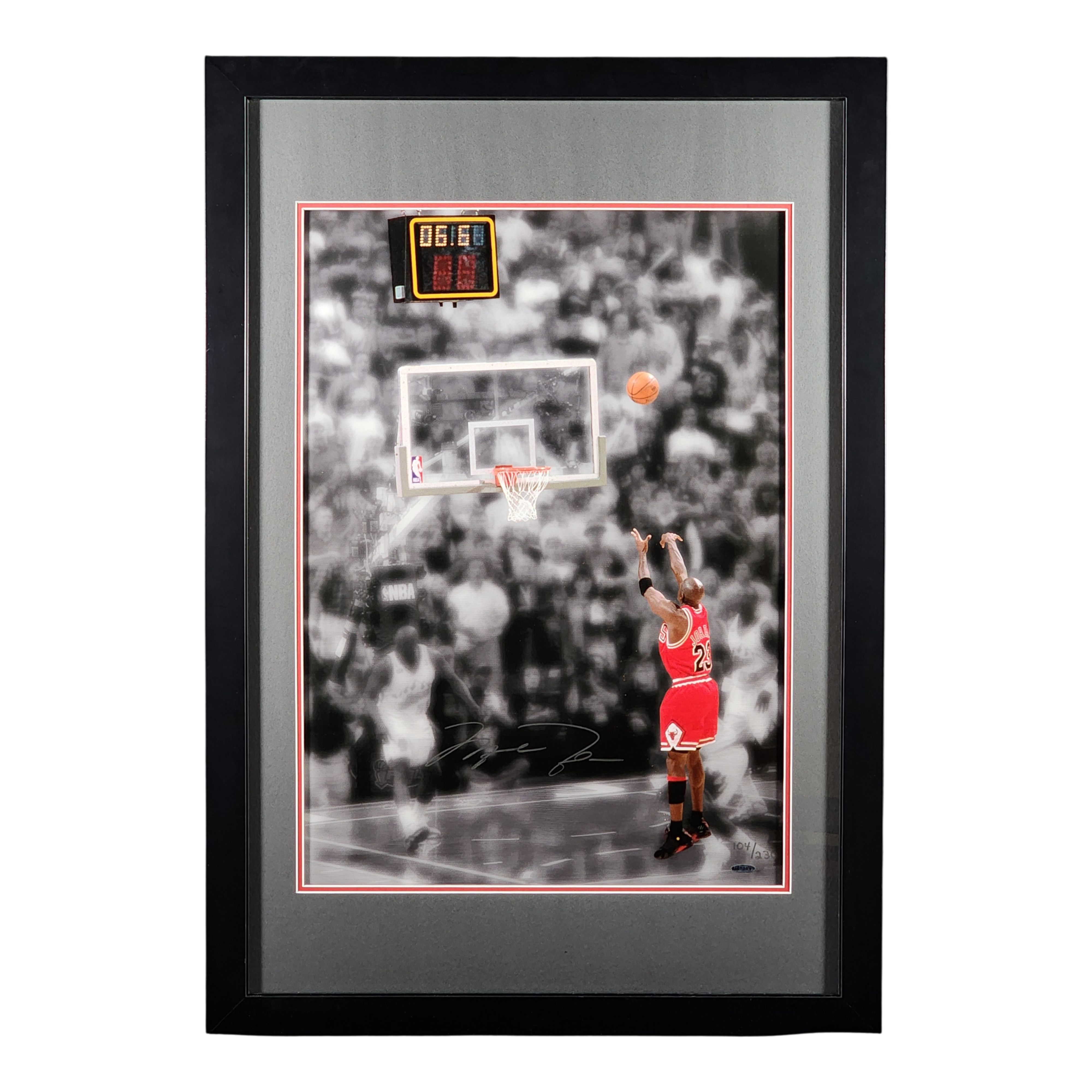 Michael Jordan Signed Autographed Framed Last Shot Photograph /230