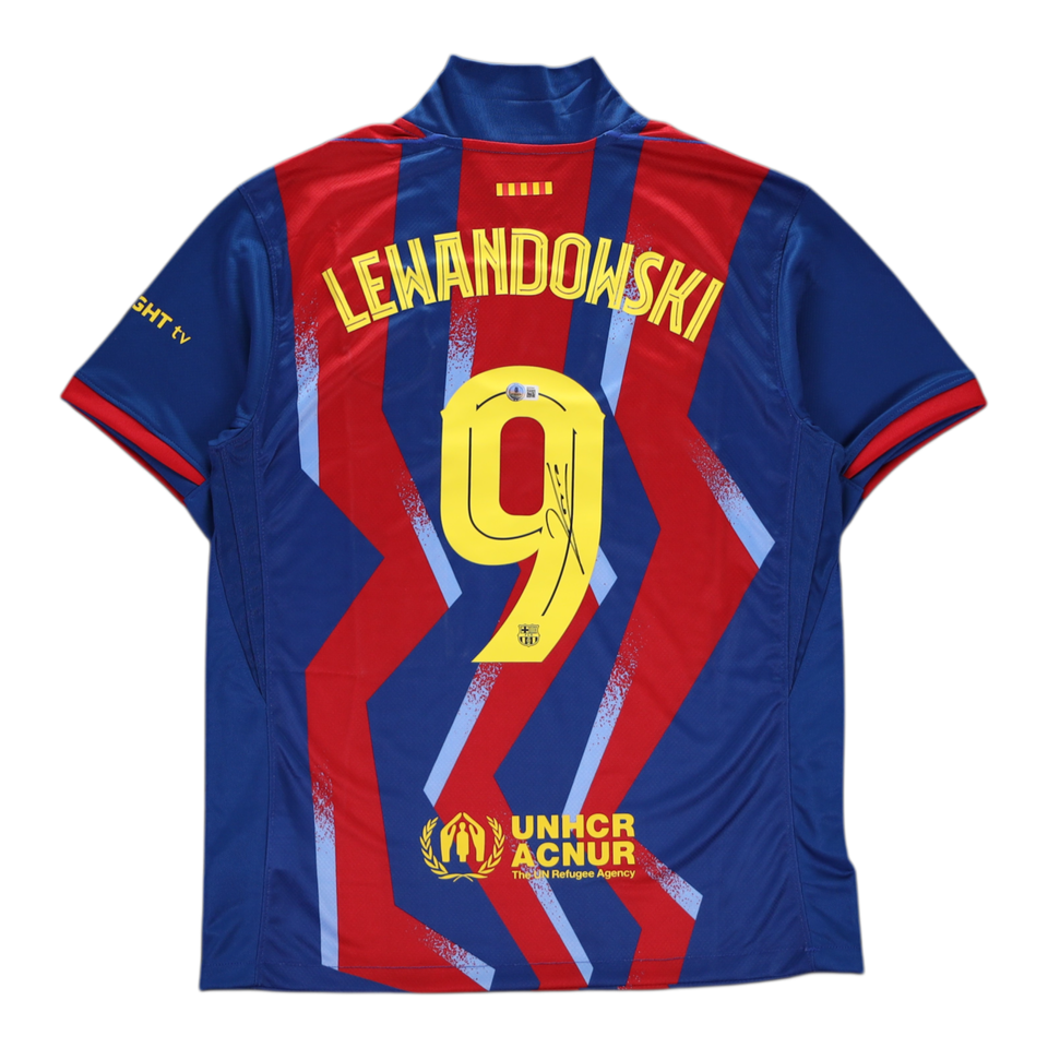 Robert Lewandowski Signed Autographed FC Barcelona Jersey