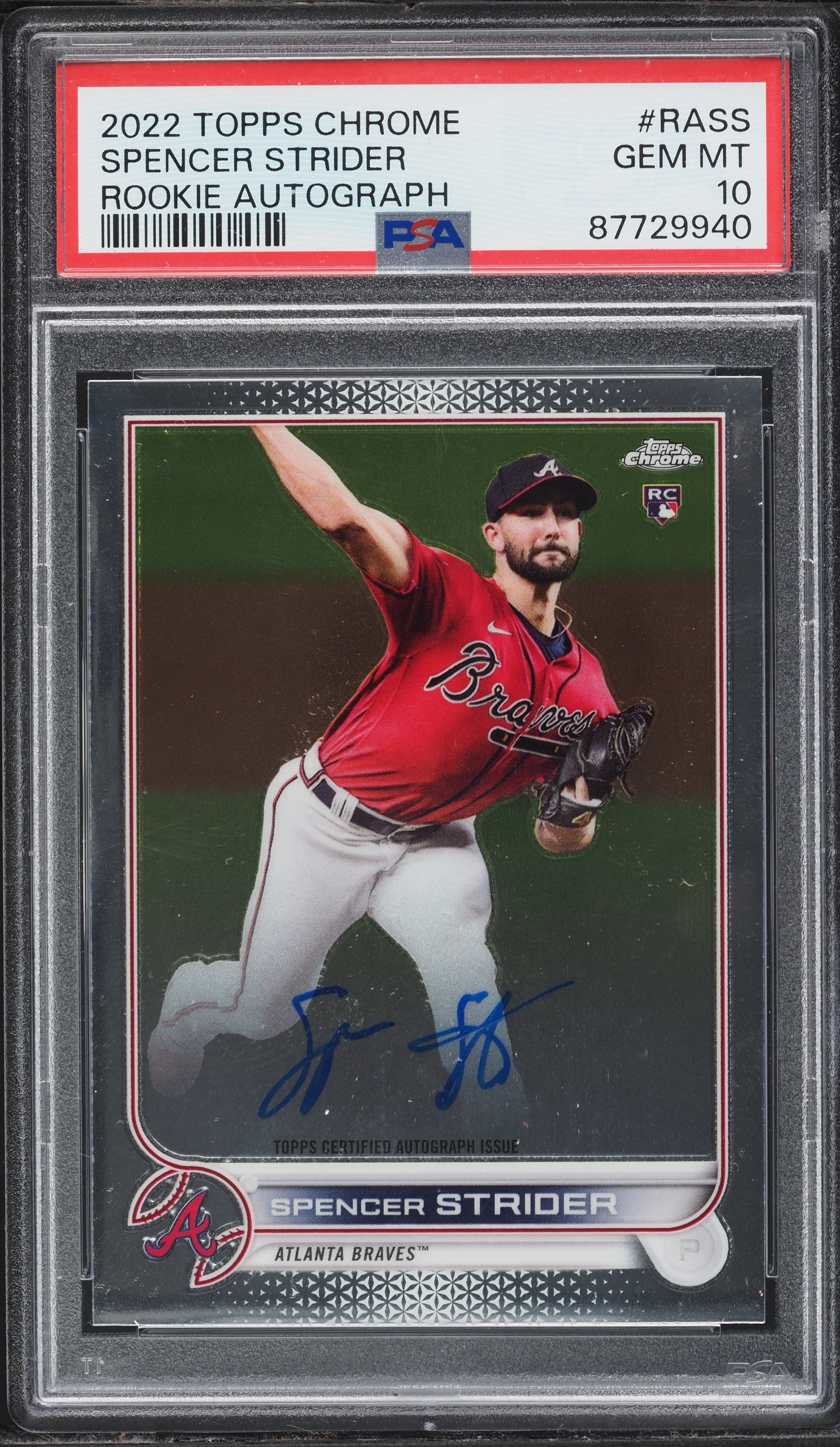Spencer Strider Topps Chrome RC Auto