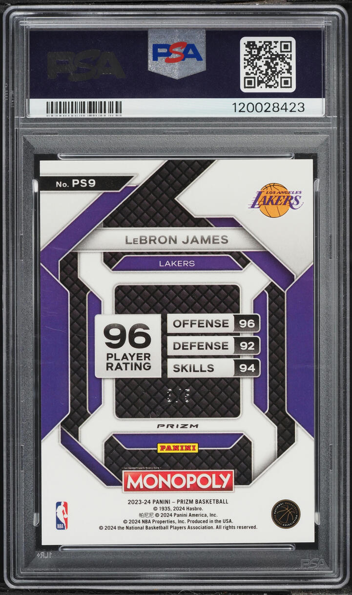 2023 Panini Prizm Monopoly All-Star Pink Millionaire Shim LeBron James /5 #PS9 PSA 10 GEM MINT