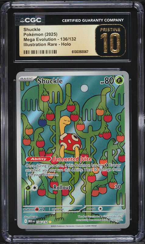 2025 Pokemon Mega Evolution IR Shuckle #136 CGC 10 PRISTINE
