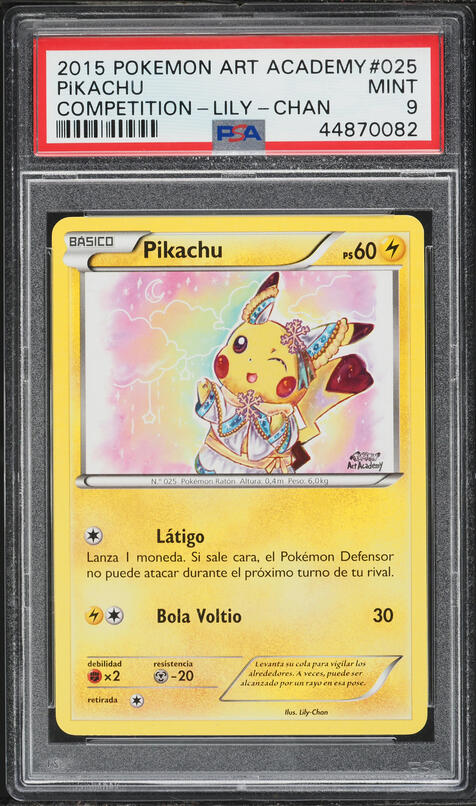 2015 Pokemon Art Academy Competition Ashley Pikachu BGS 9 MINT on