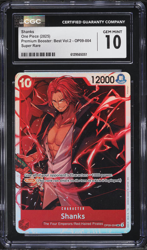 2025 One Piece 2nd Anniversary Set Leader Shanks #OP09-001 PSA 10