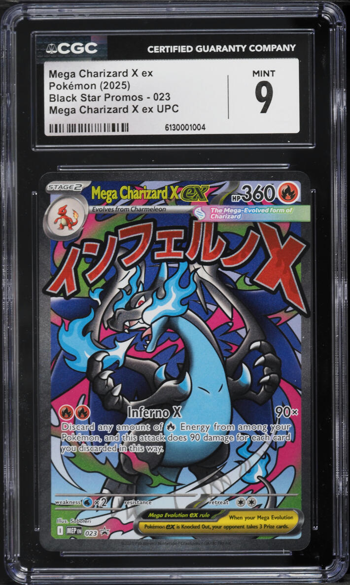 2025 Pokemon Mega Evolution Promo Ultra Premium Full Art Mega Charizard X Ex #23 CGC 9 MINT on Fanatics Collect 2025 Pokemon Mega Evolution Promo Ultra Premium Full Art Mega Charizard X Ex #23 CGC 9 MINT on Fanatics Collect