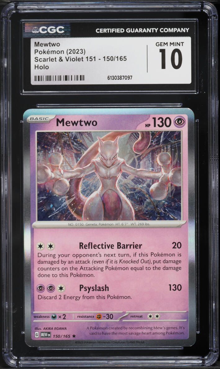 2023 Pokemon Scarlet & Violet 151 Holo Mewtwo #150 CGC 10 GEM MINT