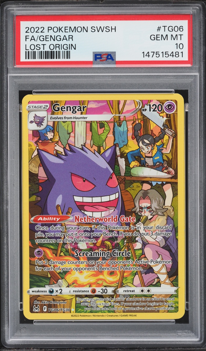 2022 Pokemon Sword & Shield Lost Origin Trainer Gallery CHR Gengar #TG06 PSA 10 GEM MINT