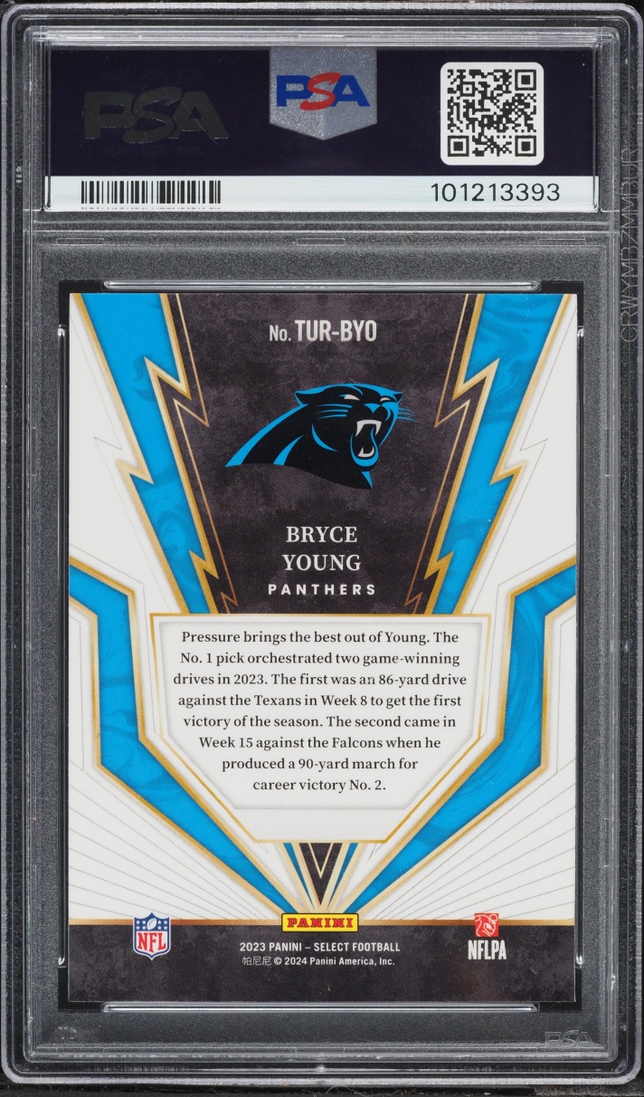 2023 Select Turbocharged Bryce Young ROOKIE #TURBYO PSA 10 GEM MINT