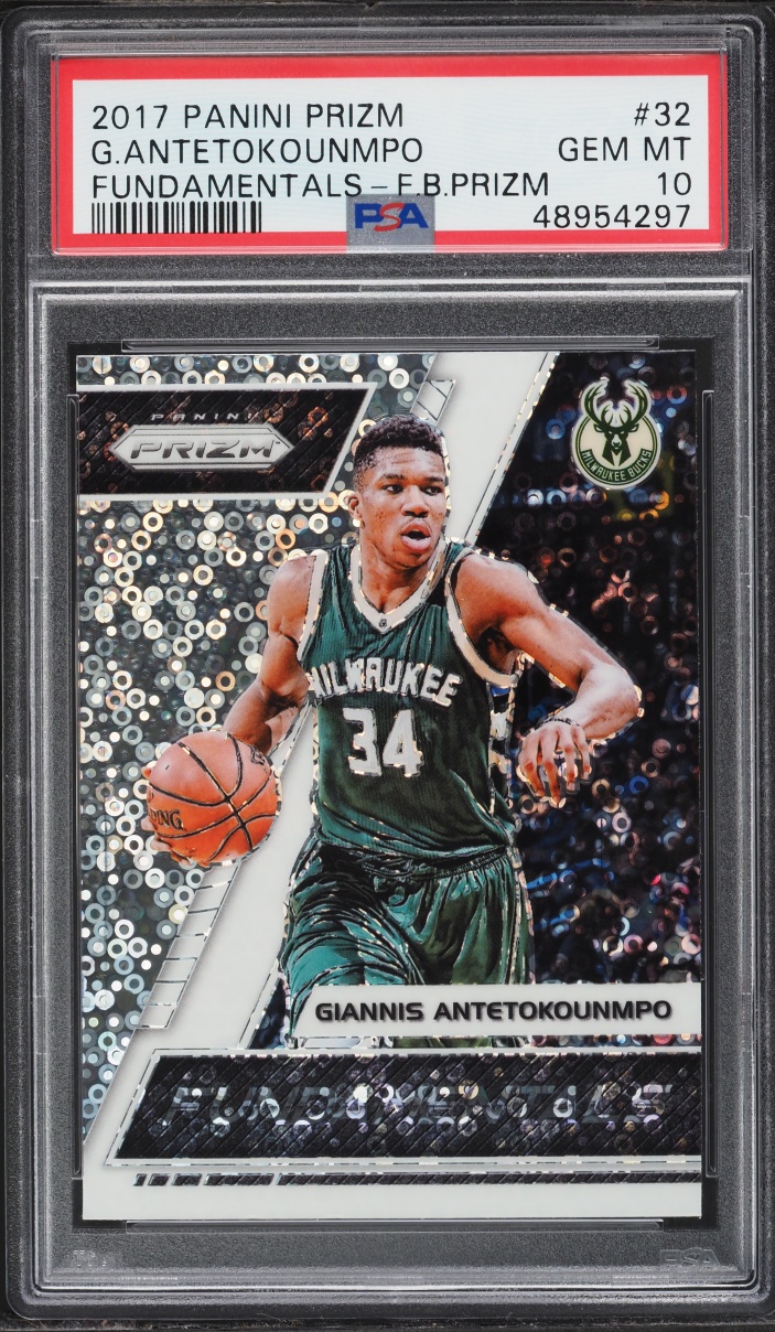 2017 Panini Prizm Fundamentals Fast Break Giannis Antetokounmpo #32 PSA 10 GEM MINT