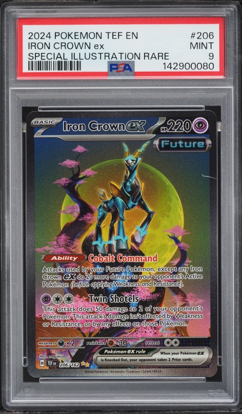 2024 Pokemon Scarlet & Violet Temporal Forces SIR Iron Crown EX #206 PSA 9 MINT