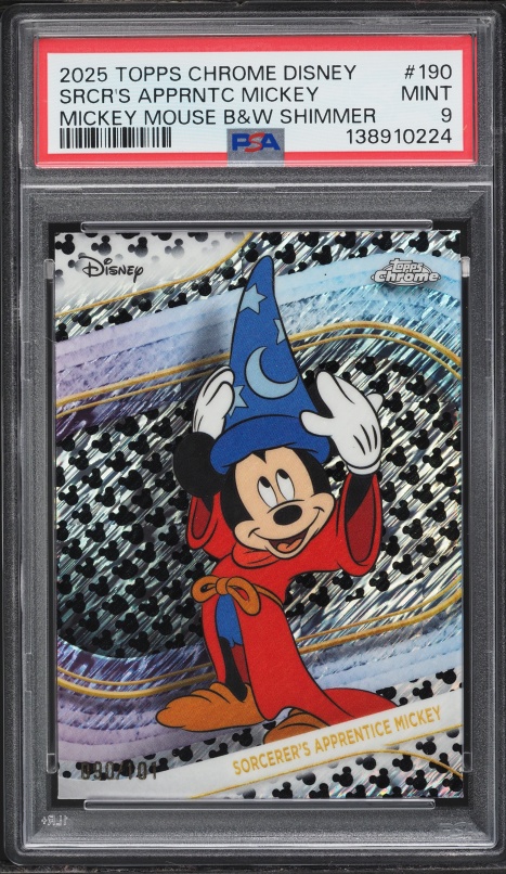 2025 Topps Chrome Disney Orange Wave Sorcerer's Apprentice Mickey