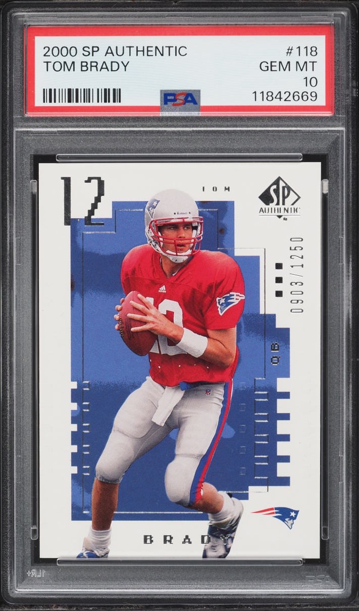2000 SP Authentic Tom Brady ROOKIE /1250 #118 PSA 10 GEM MINT