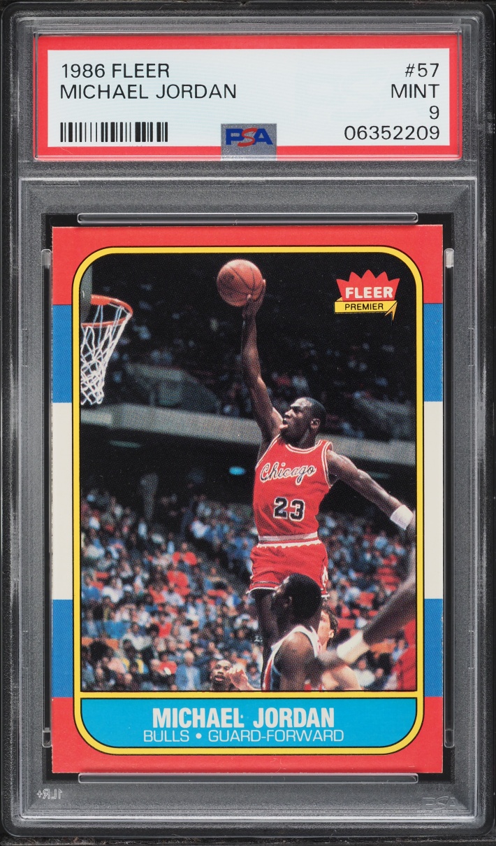 1986 Fleer Basketball Michael Jordan ROOKIE #57 PSA 9 MINT