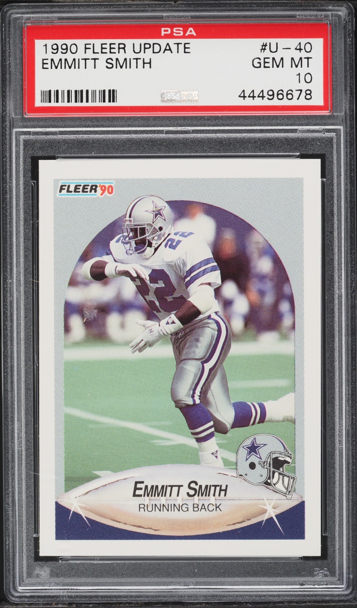 1990 Fleer Update Emmitt Smith ROOKIE #U-40 PSA 10 GEM MINT
