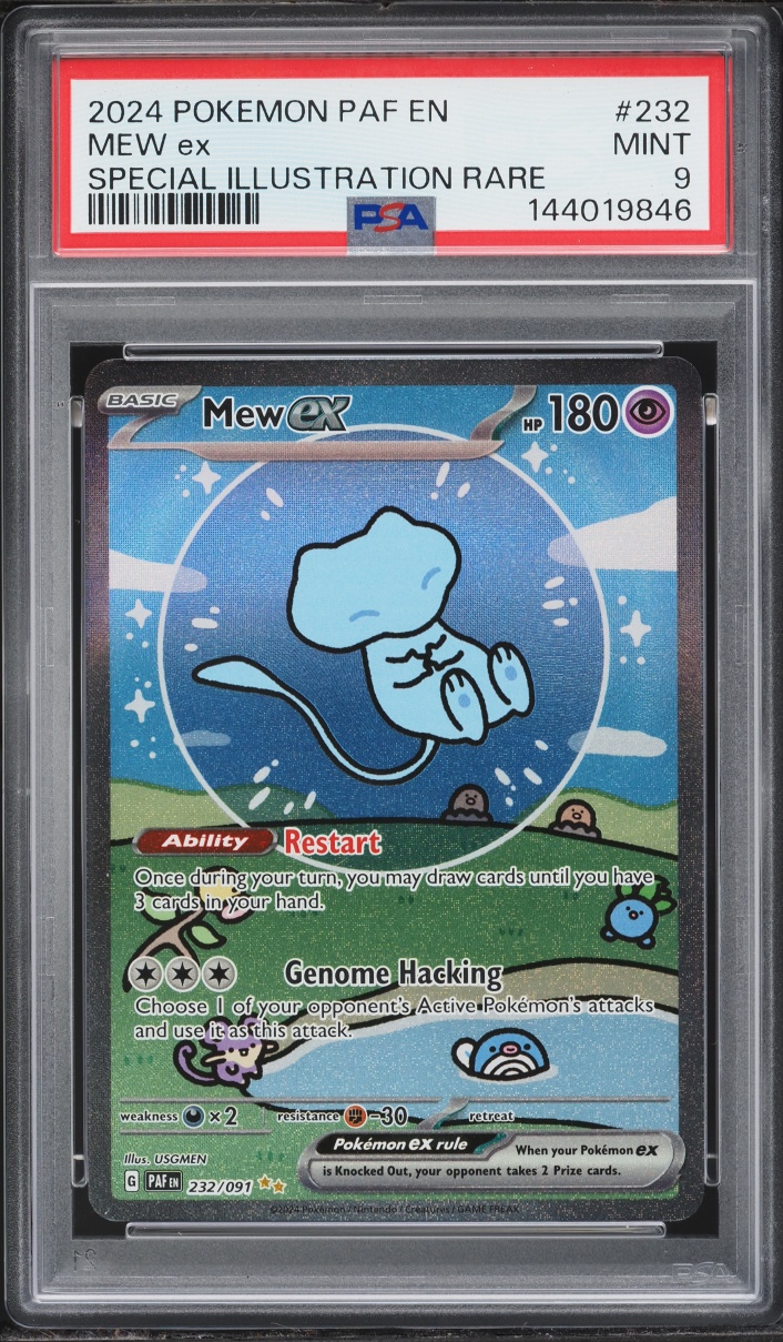 2024 Pokemon Scarlet & Violet Paldean Fates SIR Mew ex #232 PSA 9 MINT