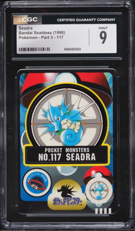 1998 Pokemon Japanese Bandai Sealdass Part 3 Seadra #117 CGC 9 MINT