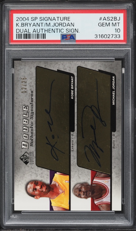 2004 SP Signature Dual Authentic Kobe Bryant Michael Jordan AUTO
